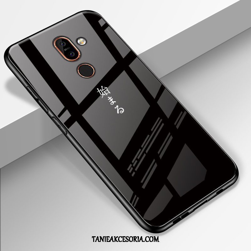 Etui Nokia 7 Plus Czarny Tendencja Wiatr, Obudowa Nokia 7 Plus Anti-fall Telefon Komórkowy Jasny