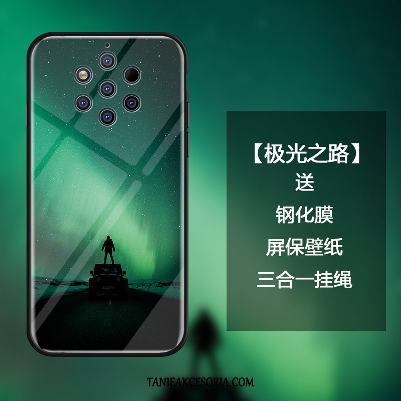 Etui Nokia 9 Pureview Gwiaździsty Niebieski Szkło, Futerał Nokia 9 Pureview Telefon Komórkowy Ochraniacz All Inclusive