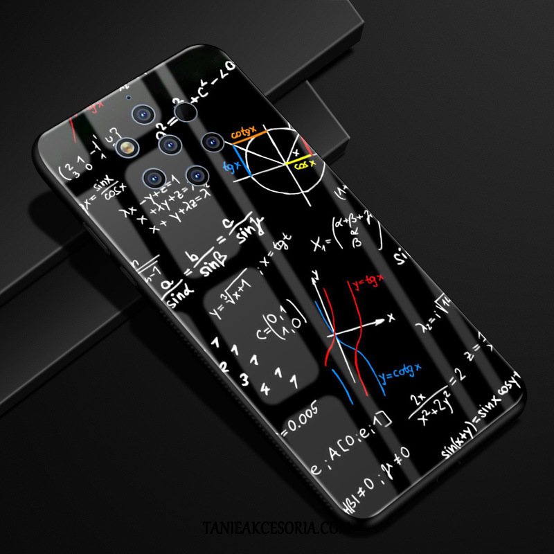 Etui Nokia 9 Pureview Niebieski Szkło Kreatywne, Obudowa Nokia 9 Pureview Telefon Komórkowy Ochraniacz Anti-fall