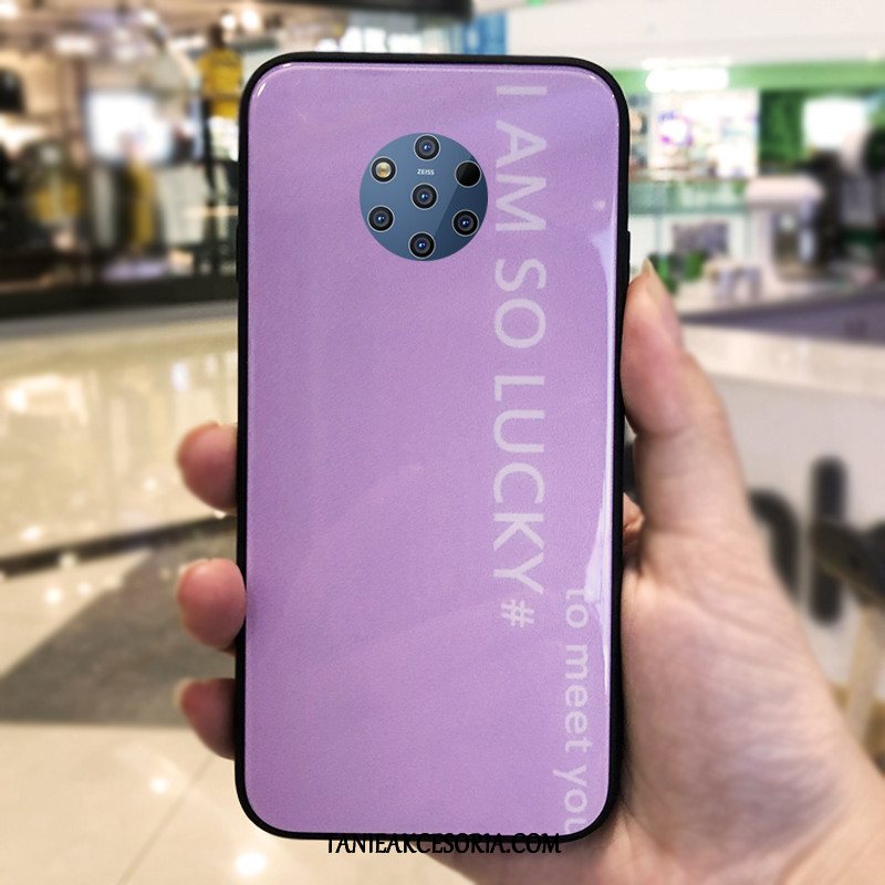 Etui Nokia 9 Pureview Prosty Moda Miękki, Pokrowce Nokia 9 Pureview Telefon Komórkowy Zielony Nubuku