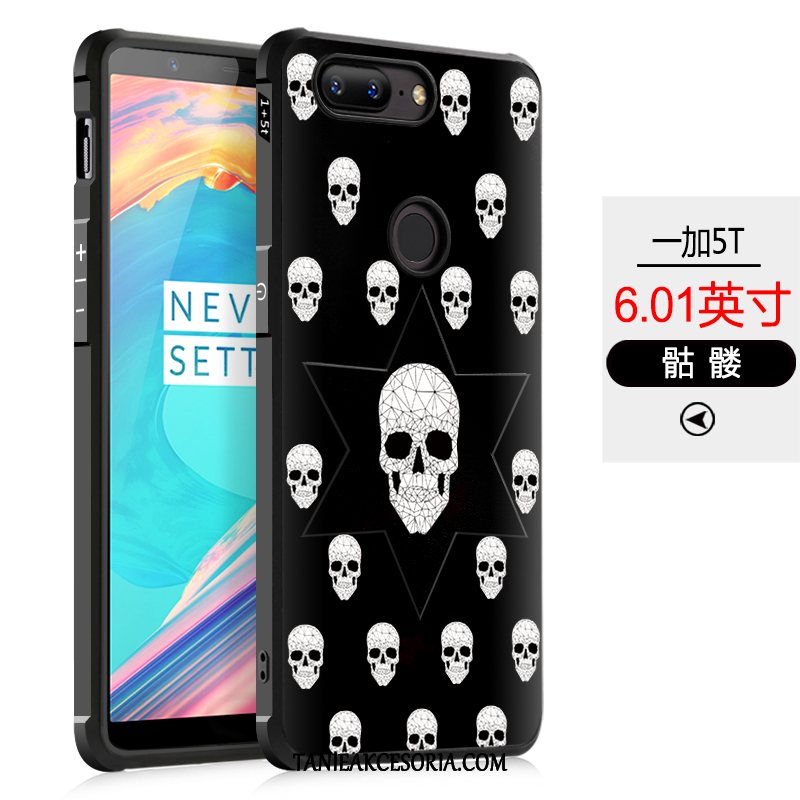 Etui Oneplus 5t Czarny Nubuku All Inclusive, Obudowa Oneplus 5t Silikonowe Kreskówka Anti-fall