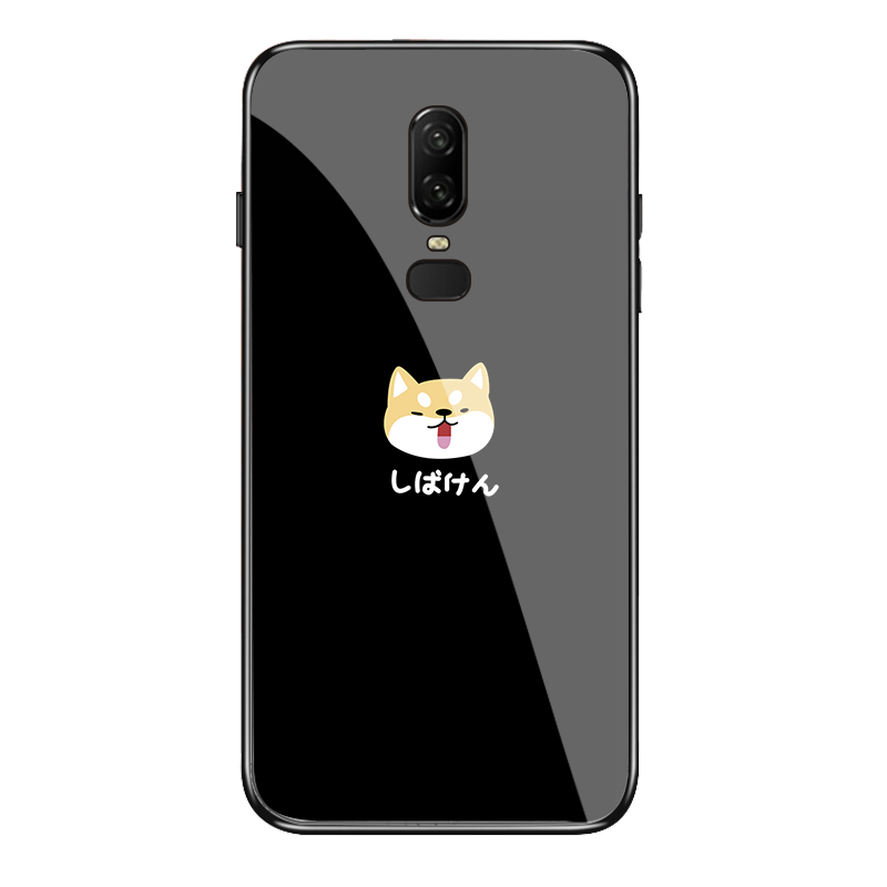 Etui Oneplus 6 All Inclusive Szkło Hartowane Psy, Futerał Oneplus 6 Nubuku Czerwony Lustro