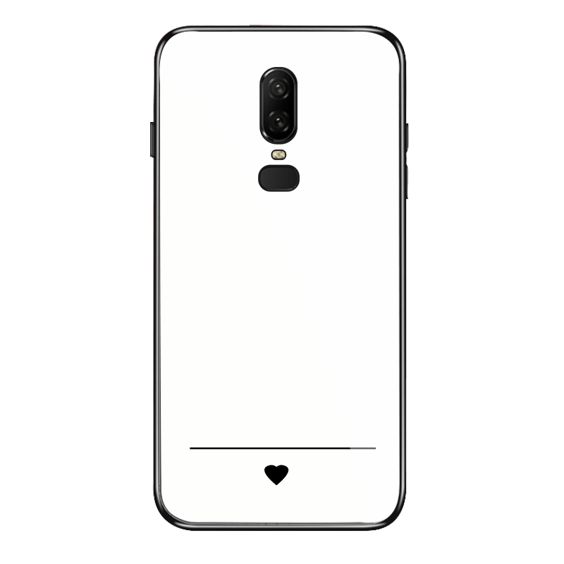 Etui Oneplus 6 Telefon Komórkowy Nubuku Proste, Pokrowce Oneplus 6 Czarny Zakochani Lustro