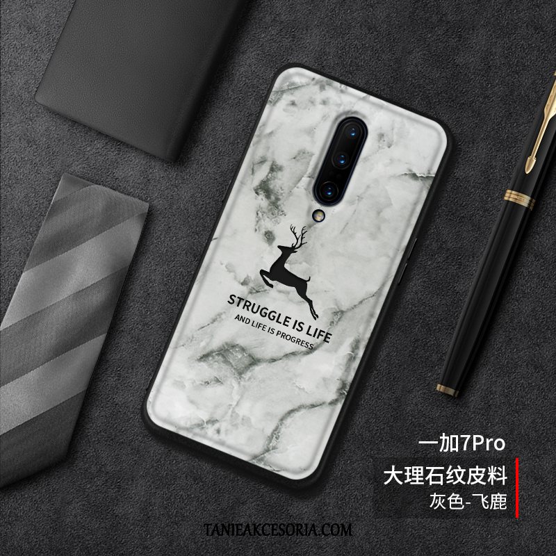 Etui Oneplus 7 Pro Ochraniacz Kreatywne Telefon Komórkowy, Obudowa Oneplus 7 Pro Szary Wzór Moda