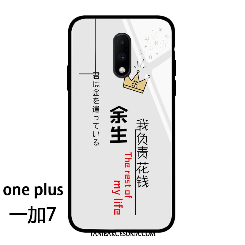 Etui Oneplus 7 Silikonowe Moda Telefon Komórkowy, Futerał Oneplus 7 Czarny Zakochani Proste