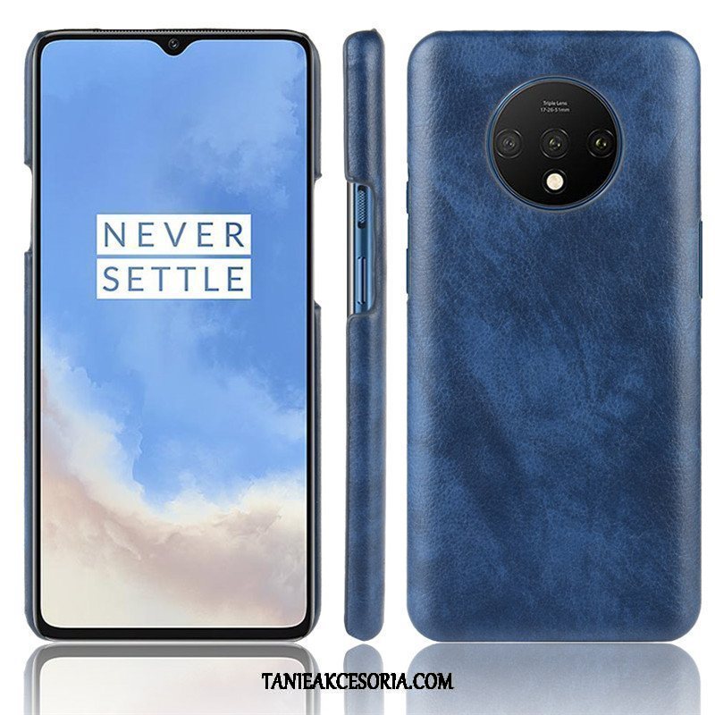 Etui Oneplus 7t Litchi Trudno Jakość, Obudowa Oneplus 7t Wzór Czerwony Skóra