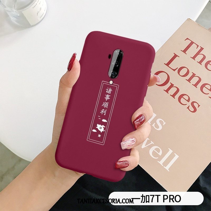 Etui Oneplus 7t Pro Zielony Ochraniacz Silikonowe, Obudowa Oneplus 7t Pro Serce Zakochani Anti-fall