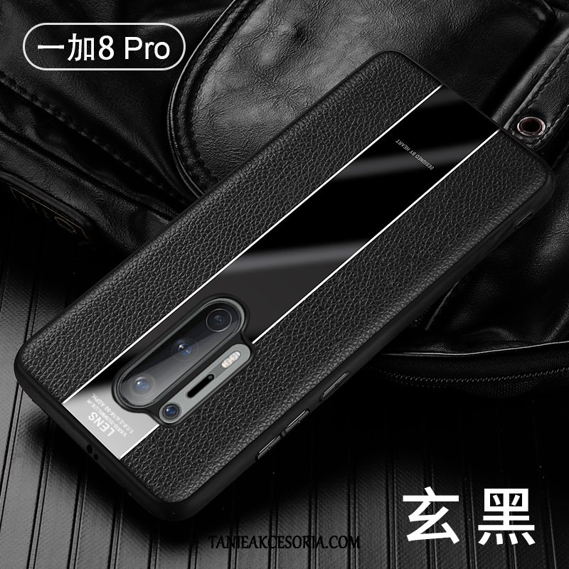 Etui Oneplus 8 Pro Modna Marka Cienkie Prawdziwa Skóra, Pokrowce Oneplus 8 Pro All Inclusive Silikonowe Ochraniacz