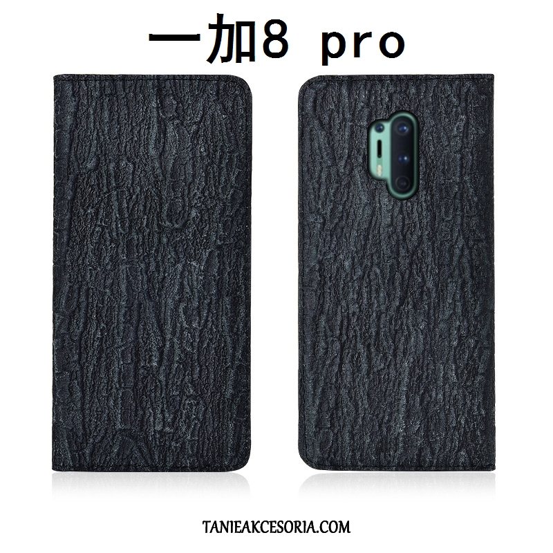 Etui Oneplus 8 Pro Ochraniacz Silikonowe Anti-fall, Obudowa Oneplus 8 Pro Klapa Prawdziwa Skóra Wzór