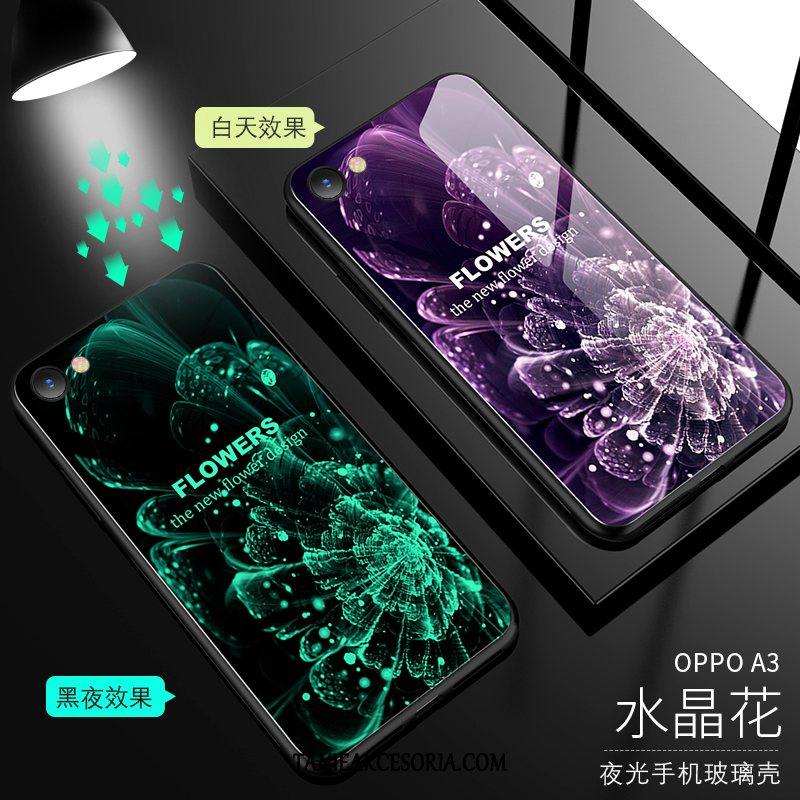 Etui Oppo A3 Szkło Kryształ Miękki, Pokrowce Oppo A3 Moda Świecące Telefon Komórkowy