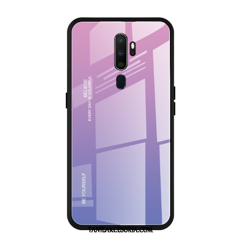 Etui Oppo A5 2020 Gradient Szkło Hartowane Złoto, Obudowa Oppo A5 2020 Proszek Anti-fall Szkło