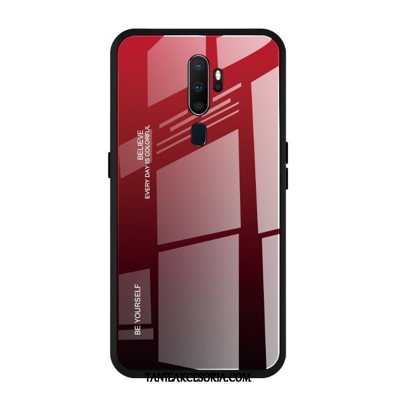 Etui Oppo A5 2020 Gradient Szkło Hartowane Złoto, Obudowa Oppo A5 2020 Proszek Anti-fall Szkło