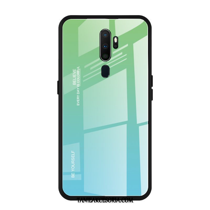 Etui Oppo A5 2020 Gradient Szkło Hartowane Złoto, Obudowa Oppo A5 2020 Proszek Anti-fall Szkło