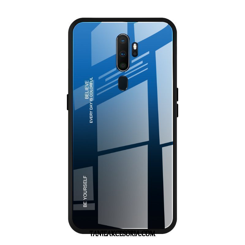 Etui Oppo A5 2020 Gradient Szkło Hartowane Złoto, Obudowa Oppo A5 2020 Proszek Anti-fall Szkło