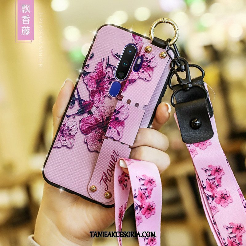 Etui Oppo A5 2020 Kwiaty Czerwony Szkło Hartowane, Obudowa Oppo A5 2020 Filmy Telefon Komórkowy Miękki