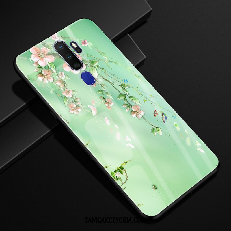 Etui Oppo A5 2020 Ochraniacz Dostosowane Szkło, Futerał Oppo A5 2020 Anti-fall Kwiaty Wiatr