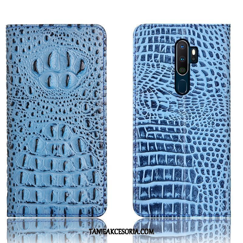 Etui Oppo A9 2020 Anti-fall Prawdziwa Skóra All Inclusive, Futerał Oppo A9 2020 Wzór Telefon Komórkowy Skórzany Braun