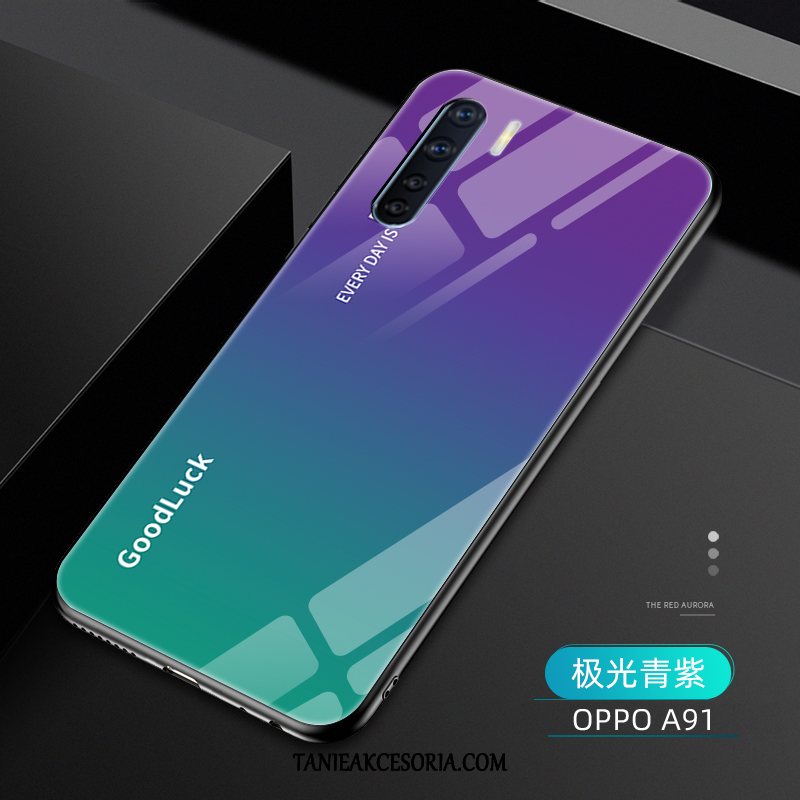 Etui Oppo A91 Gradient Modna Marka Kreatywne, Pokrowce Oppo A91 Anti-fall Telefon Komórkowy Niebieski