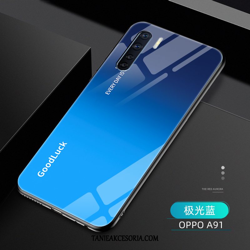 Etui Oppo A91 Gradient Modna Marka Kreatywne, Pokrowce Oppo A91 Anti-fall Telefon Komórkowy Niebieski