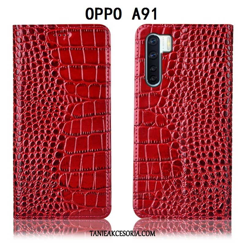 Etui Oppo A91 Telefon Komórkowy All Inclusive Skórzany Futerał, Obudowa Oppo A91 Anti-fall Ochraniacz Braun