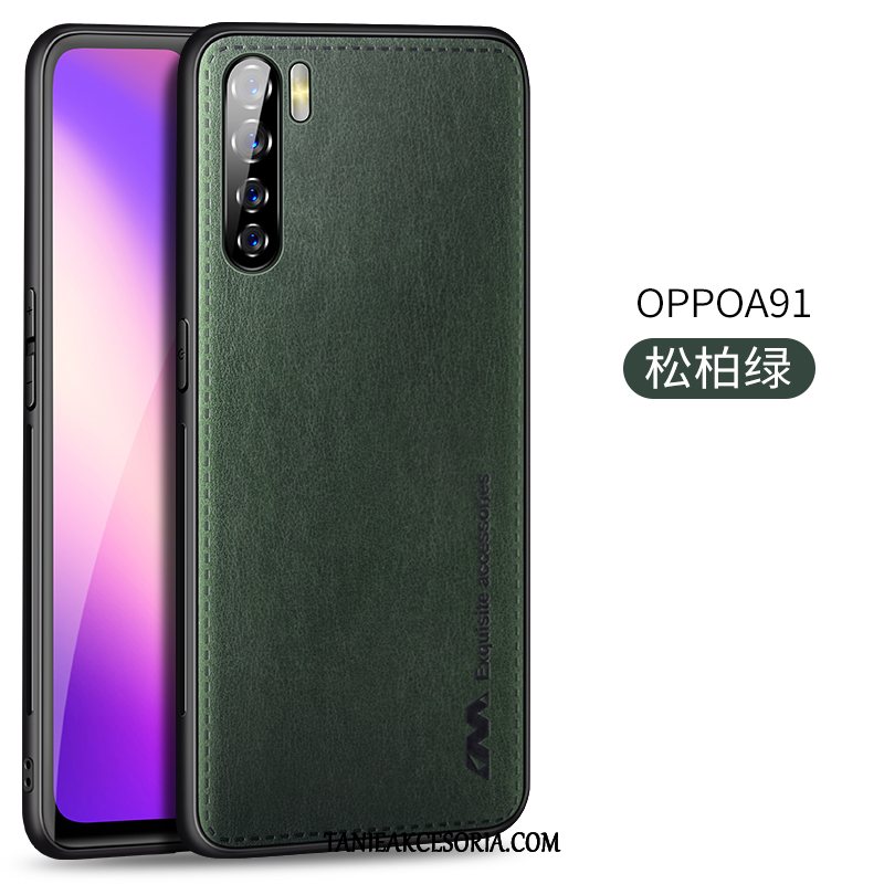 Etui Oppo A91 Telefon Komórkowy Czarny Ochraniacz, Futerał Oppo A91 Skórzany Magnetyzm Silikonowe Braun