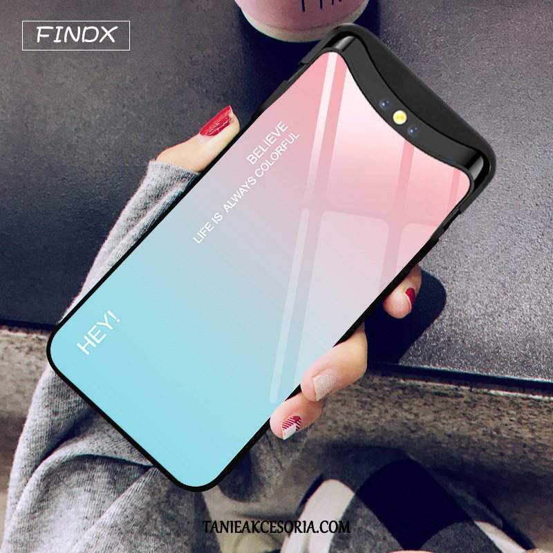 Etui Oppo Find X All Inclusive Czerwony Netto Osobowość, Futerał Oppo Find X Cienka Tendencja Anti-fall