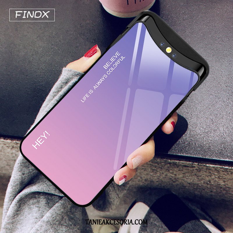 Etui Oppo Find X All Inclusive Czerwony Netto Osobowość, Futerał Oppo Find X Cienka Tendencja Anti-fall