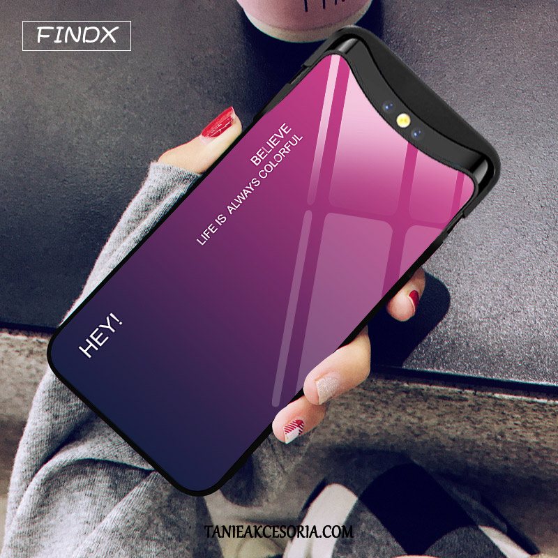 Etui Oppo Find X All Inclusive Czerwony Netto Osobowość, Futerał Oppo Find X Cienka Tendencja Anti-fall