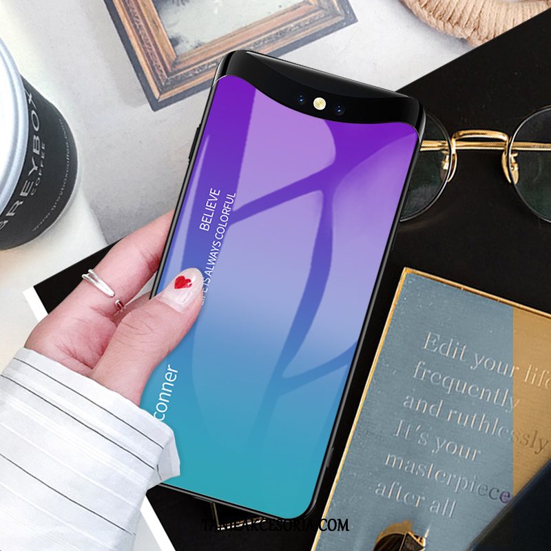 Etui Oppo Find X Chłodzenie Ochraniacz Proste, Obudowa Oppo Find X Anti-fall Świeży Szkło