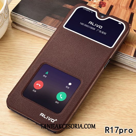 Etui Oppo R15 All Inclusive Czerwony Trudno, Futerał Oppo R15 Telefon Komórkowy Klapa Gwiazda