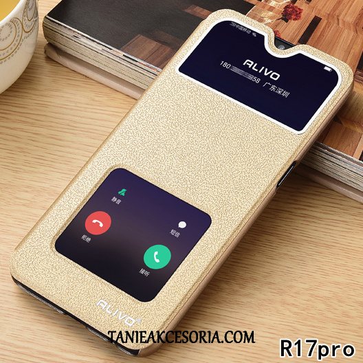 Etui Oppo R15 All Inclusive Czerwony Trudno, Futerał Oppo R15 Telefon Komórkowy Klapa Gwiazda