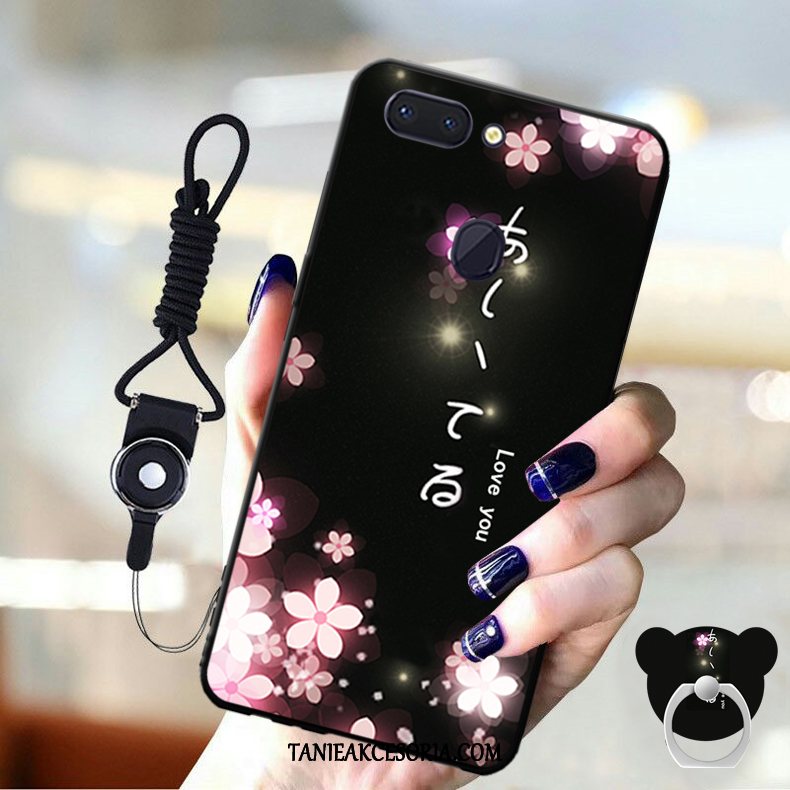 Etui Oppo R15 Czarny Wspornik Anti-fall, Obudowa Oppo R15 Telefon Komórkowy Ochraniacz Miękki