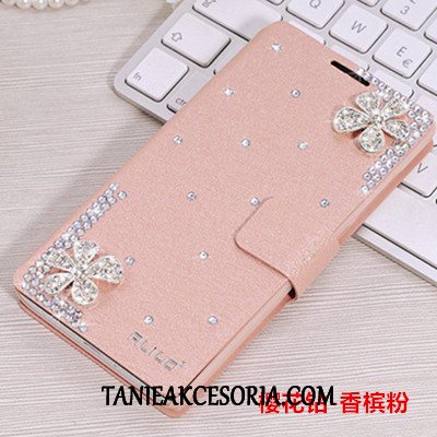 Etui Oppo R15 Pro Skórzany Futerał Rhinestone Osobowość, Obudowa Oppo R15 Pro Nubuku Telefon Komórkowy Czerwony