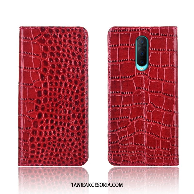 Etui Oppo R17 Pro All Inclusive Skórzany Futerał Klapa, Pokrowce Oppo R17 Pro Krokodyl Telefon Komórkowy Prawdziwa Skóra Braun