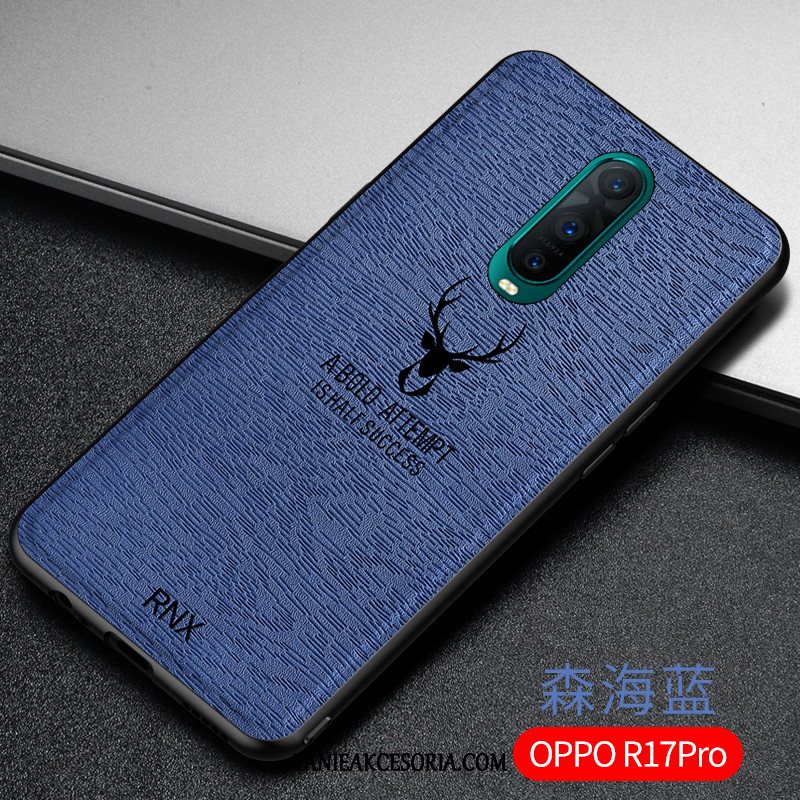 Etui Oppo R17 Pro Skórzany Futerał Magnetyzm Nowy, Obudowa Oppo R17 Pro Miękki Czerwony Anti-fall