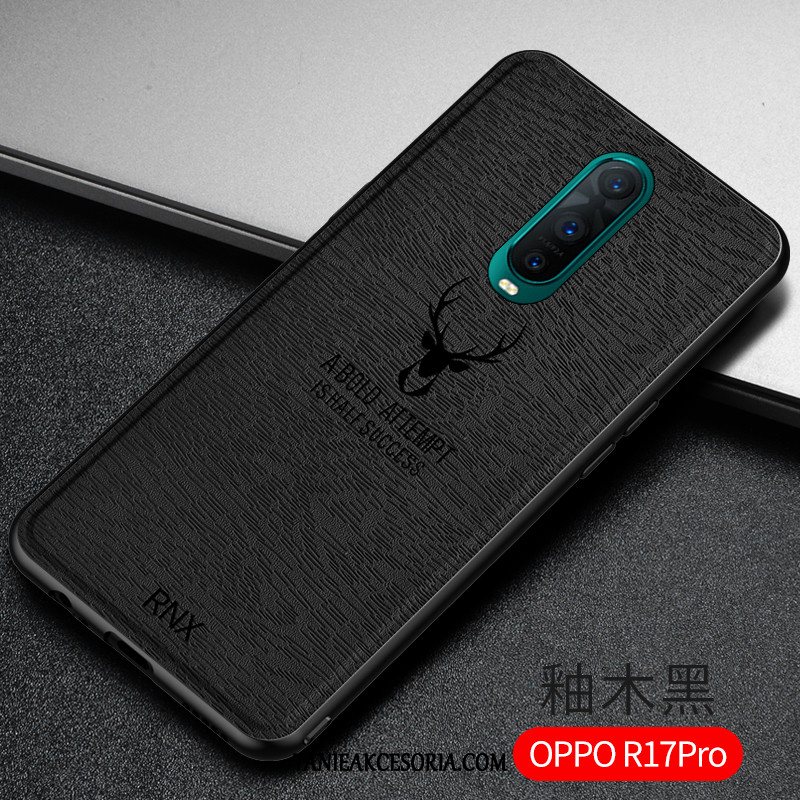 Etui Oppo R17 Pro Skórzany Futerał Magnetyzm Nowy, Obudowa Oppo R17 Pro Miękki Czerwony Anti-fall