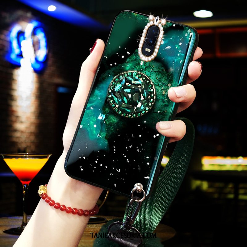 Etui Oppo R17 Rhinestone Futrzany Pompon Wspornik, Pokrowce Oppo R17 Zielony Modna Marka Telefon Komórkowy