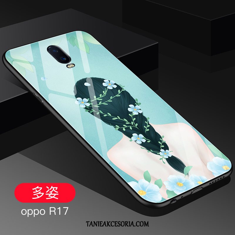 Etui Oppo R17 Szkło Czerwony Netto Tendencja, Pokrowce Oppo R17 Anti-fall Telefon Komórkowy Czerwony