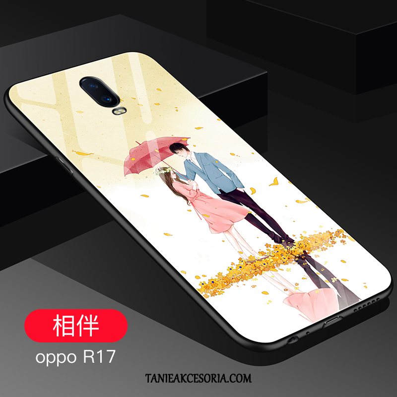 Etui Oppo R17 Szkło Czerwony Netto Tendencja, Pokrowce Oppo R17 Anti-fall Telefon Komórkowy Czerwony