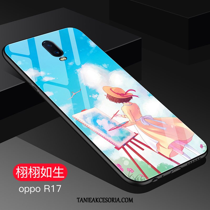 Etui Oppo R17 Szkło Czerwony Netto Tendencja, Pokrowce Oppo R17 Anti-fall Telefon Komórkowy Czerwony