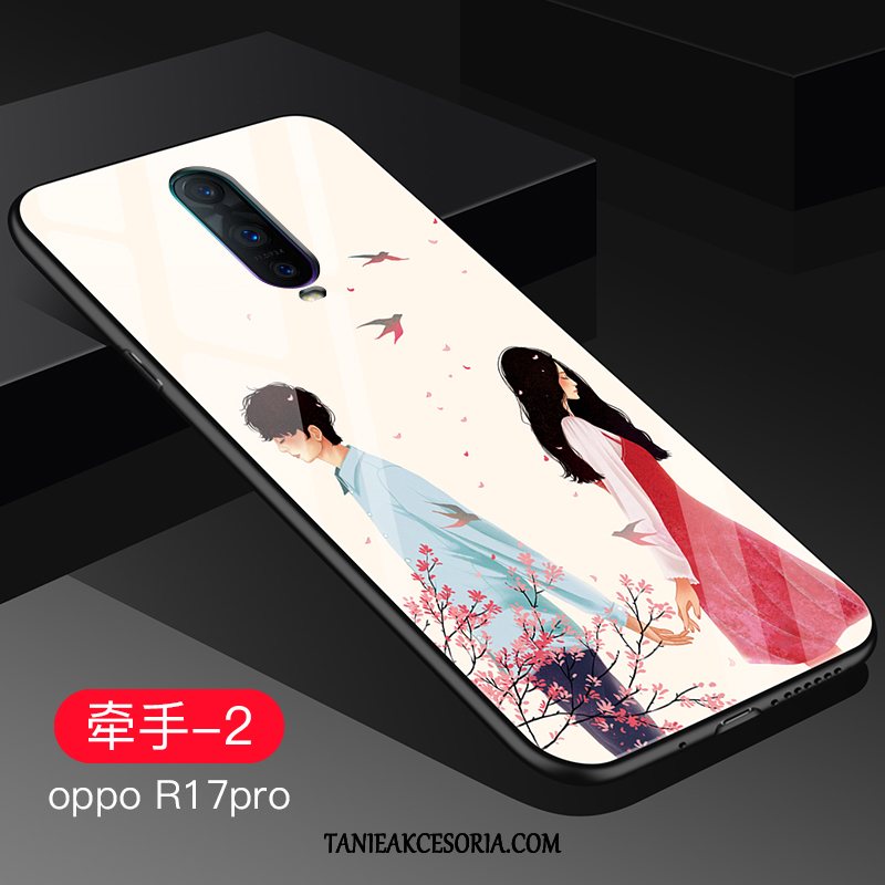 Etui Oppo R17 Szkło Czerwony Netto Tendencja, Pokrowce Oppo R17 Anti-fall Telefon Komórkowy Czerwony