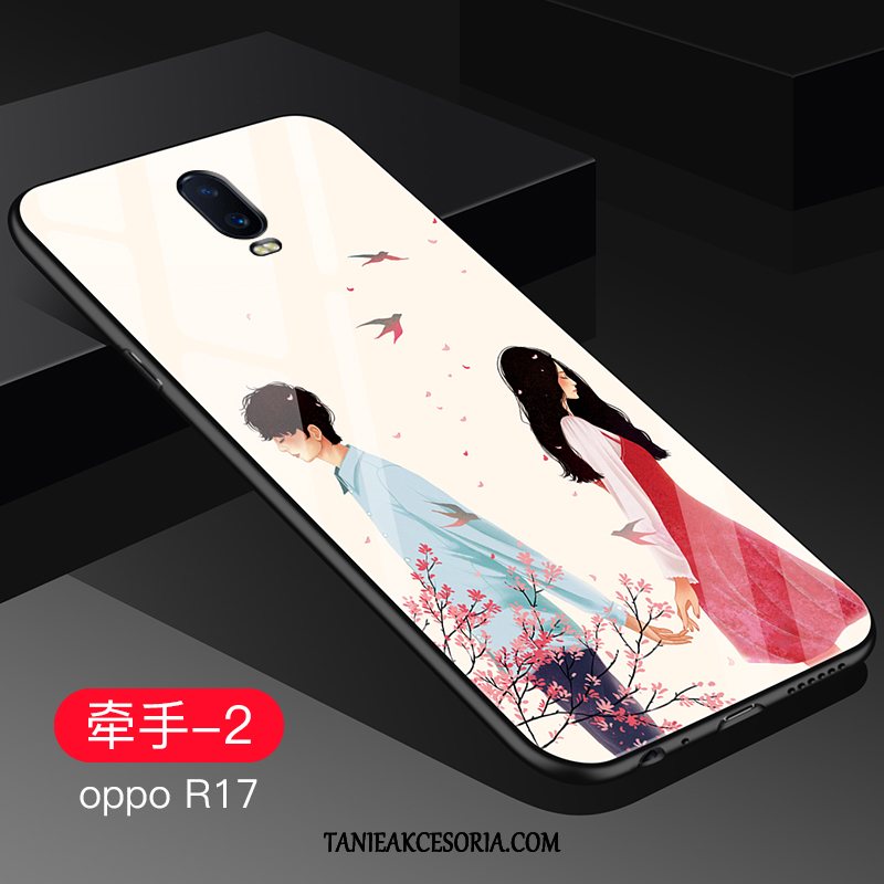 Etui Oppo R17 Szkło Czerwony Netto Tendencja, Pokrowce Oppo R17 Anti-fall Telefon Komórkowy Czerwony