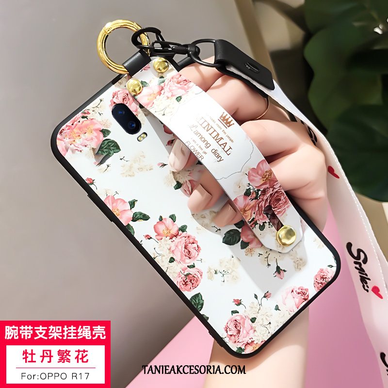 Etui Oppo R17 Wisząca Szyja All Inclusive Anti-fall, Obudowa Oppo R17 Kreskówka Różowe Miękki