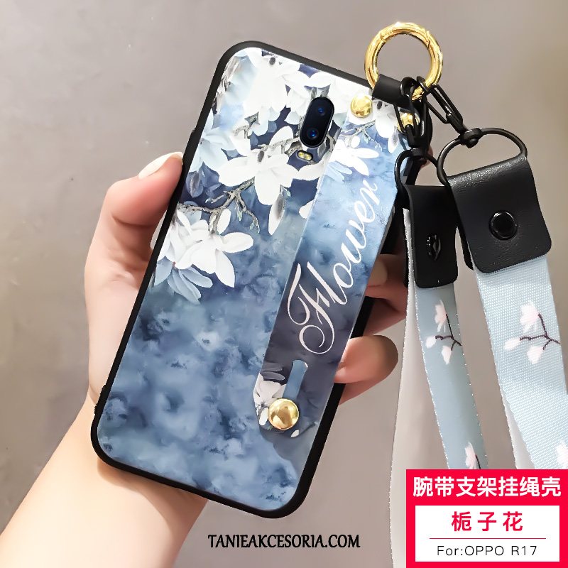 Etui Oppo R17 Wisząca Szyja All Inclusive Anti-fall, Obudowa Oppo R17 Kreskówka Różowe Miękki