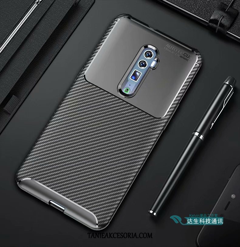 Etui Oppo Reno 10x Zoom Biznes Telefon Komórkowy Czarny, Pokrowce Oppo Reno 10x Zoom Anti-fall Silikonowe Ochraniacz