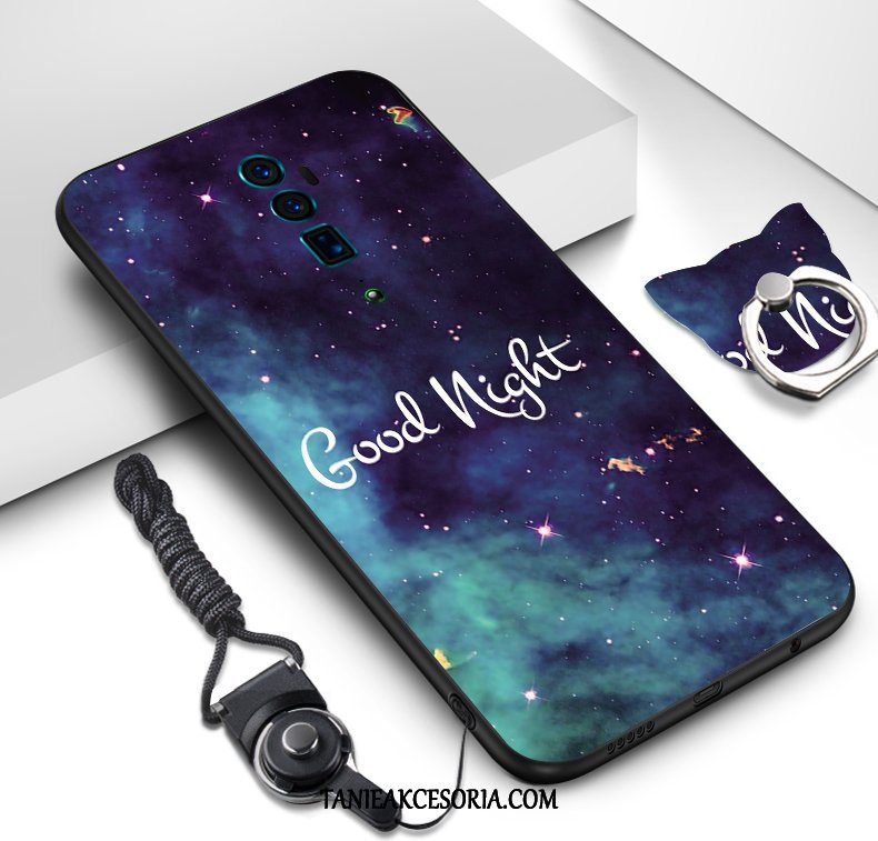 Etui Oppo Reno 10x Zoom Telefon Komórkowy Miękki Anti-fall, Obudowa Oppo Reno 10x Zoom All Inclusive Wspornik Niebieski