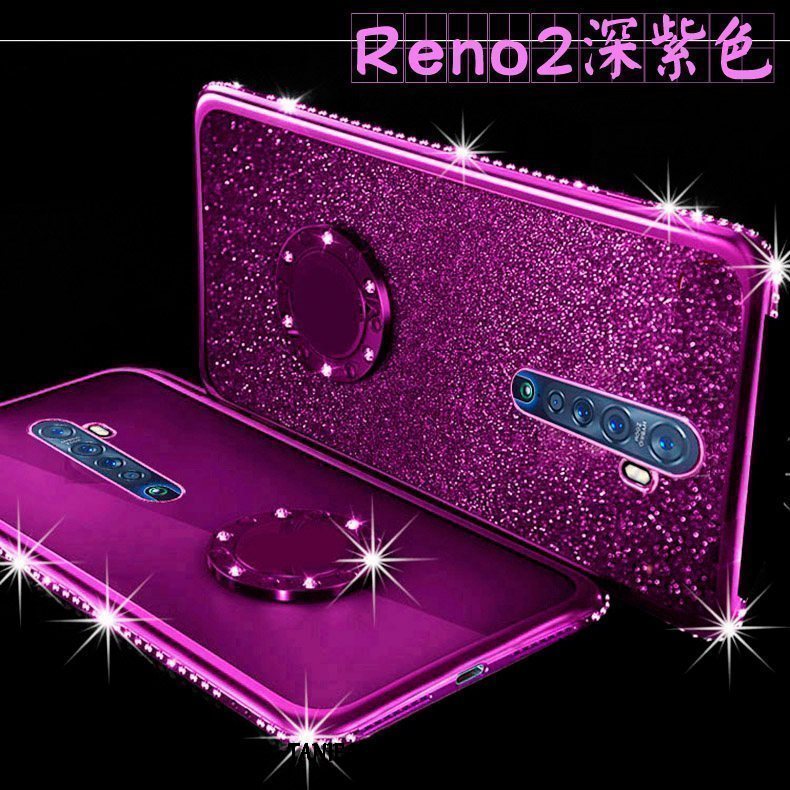 Etui Oppo Reno 2 Modna Marka Cienka Przezroczysty, Futerał Oppo Reno 2 Ochraniacz Z Kryształkami Telefon Komórkowy