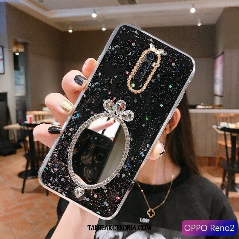 Etui Oppo Reno 2 Szkło Hartowane Ochraniacz Lustro, Futerał Oppo Reno 2 Filmy All Inclusive Z Kryształkami