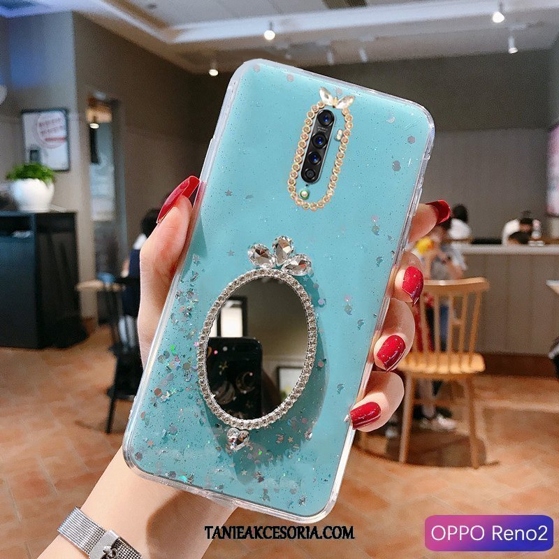 Etui Oppo Reno 2 Szkło Hartowane Ochraniacz Lustro, Futerał Oppo Reno 2 Filmy All Inclusive Z Kryształkami