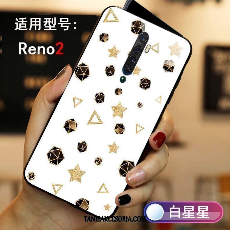 Etui Oppo Reno 2 Szkło Telefon Komórkowy Biały, Obudowa Oppo Reno 2 Osobowość Gwiazdy Ochraniacz